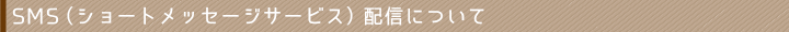 お支払いに関するSMS（ショートメッセージサービス）配信について