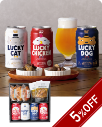 おうちdeバル　LUCKY　BREWとおつまみセットＢ